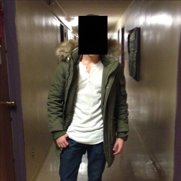 Green Army Winter Parka Luxury - Picture 2 of 10